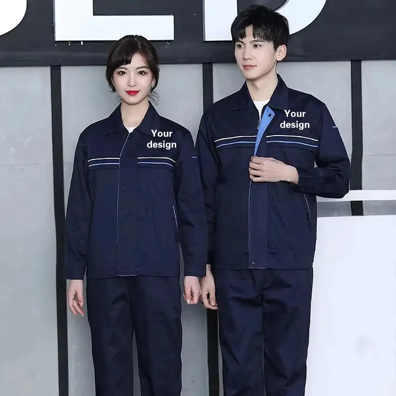 Vêtements de travail pour hommes, version épaissie, combinaisons à bandes réfléchissantes, uniformes d'atelier, costumes de réparation pour ouvriers et ingénieurs