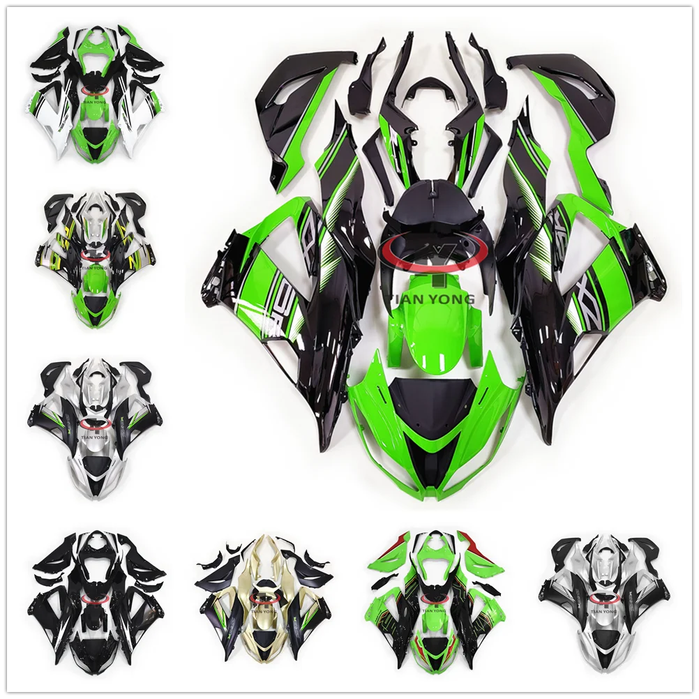 Bright green black white Bodywork Cowling Motorcycle Full Fairing Kit For ZX6R 2013 2014 2015 2016 2017 2018 ZX 6R 636 view 4