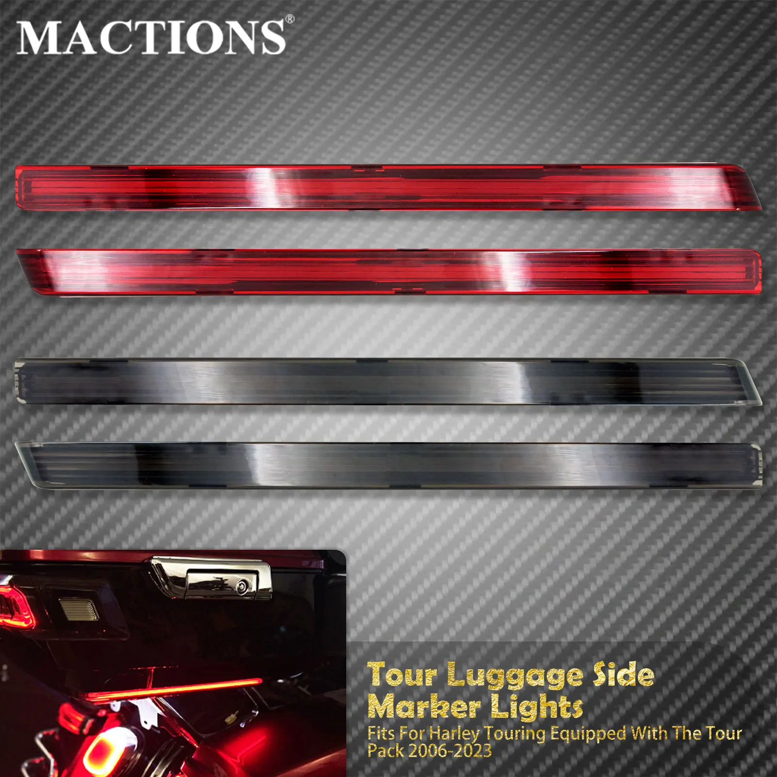 

Motorcycle Tour Pack Accent Side Panel LED Light Running Lights For Harley Touring Electra Street Road Glide Road King 2006-Up