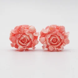 Pink Conch Shell Carved Flower Fashion Women Earring Set ,Birthday Gift,Women's Jewelry Accessories Charm Personalizable