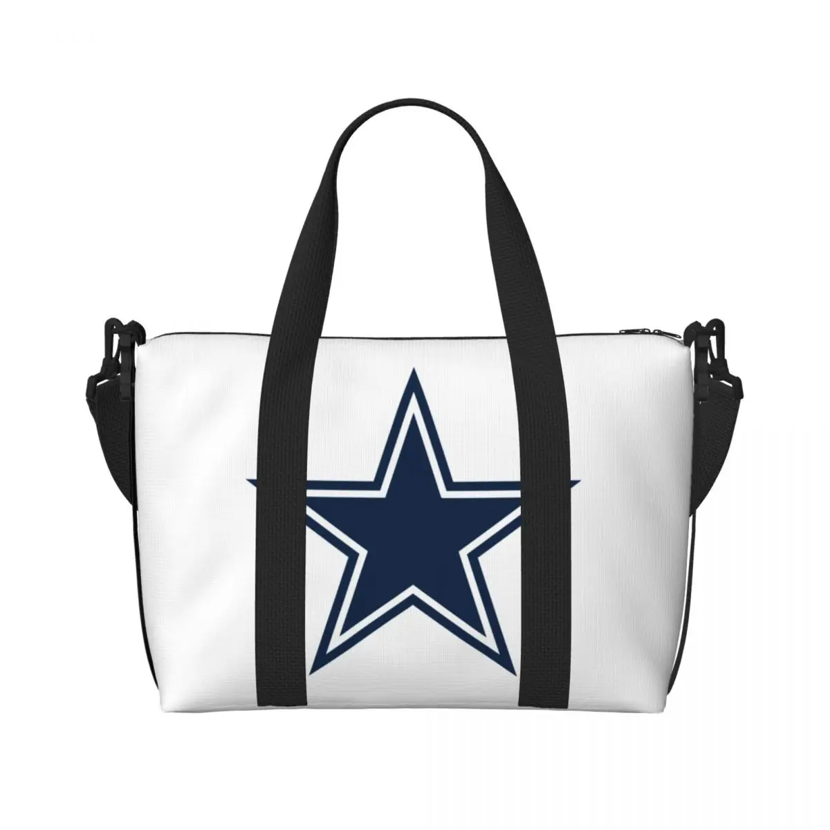 Custom Cowboy Star Tote Bag Women Big Capacity Beach Gym Travel Bags