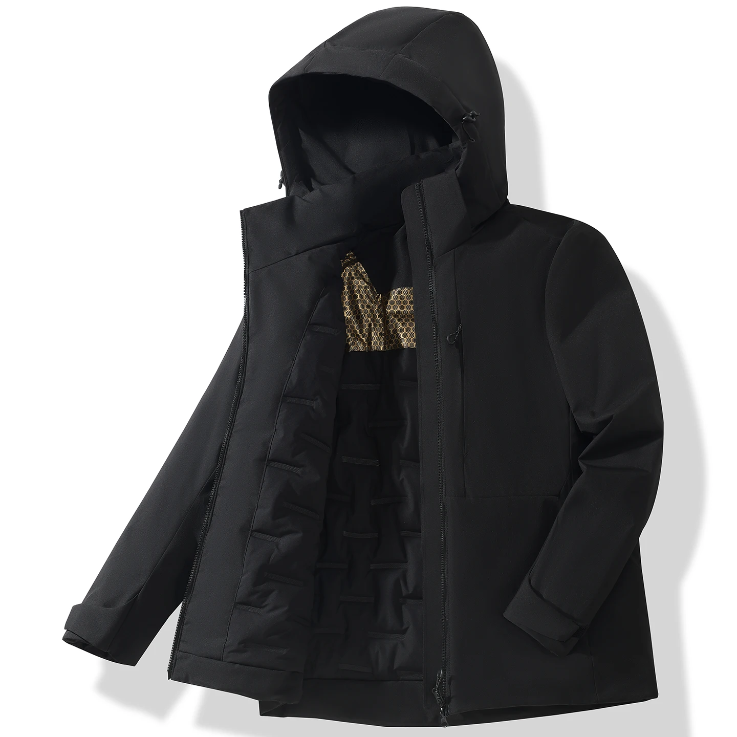 Male Parker Coat Detachable Cap Multi-color Men Graphene Heating Thick Parkas Three Proof Cotton Jacket Trendy Popular Snowsuit