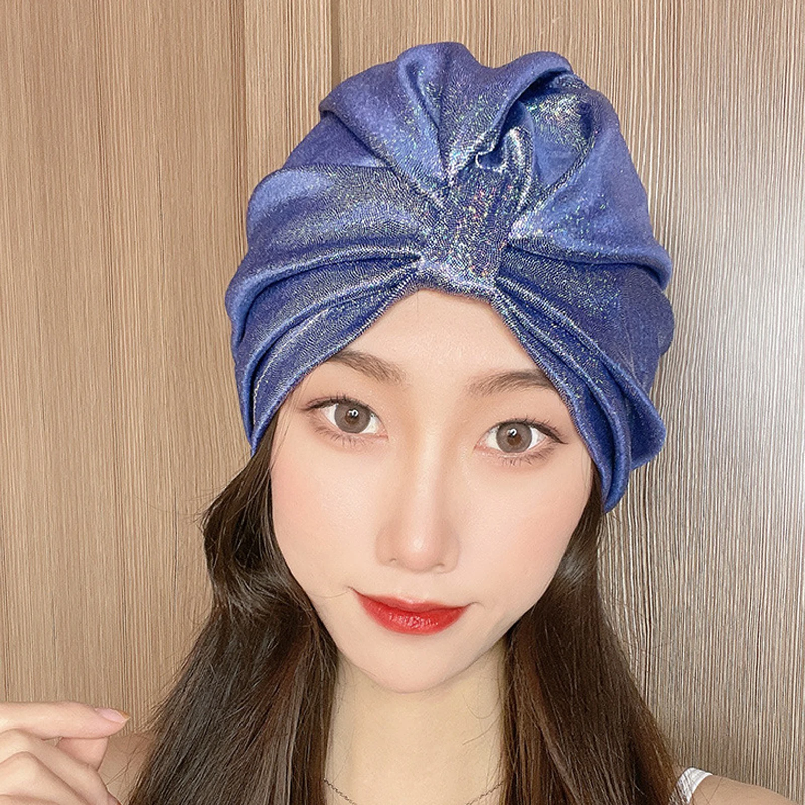 

Waterproof Women Swimming Cap Elastic Nylon Bathing Hat Lightweight Flexible Swim Hat Hair Protection Swim Gear