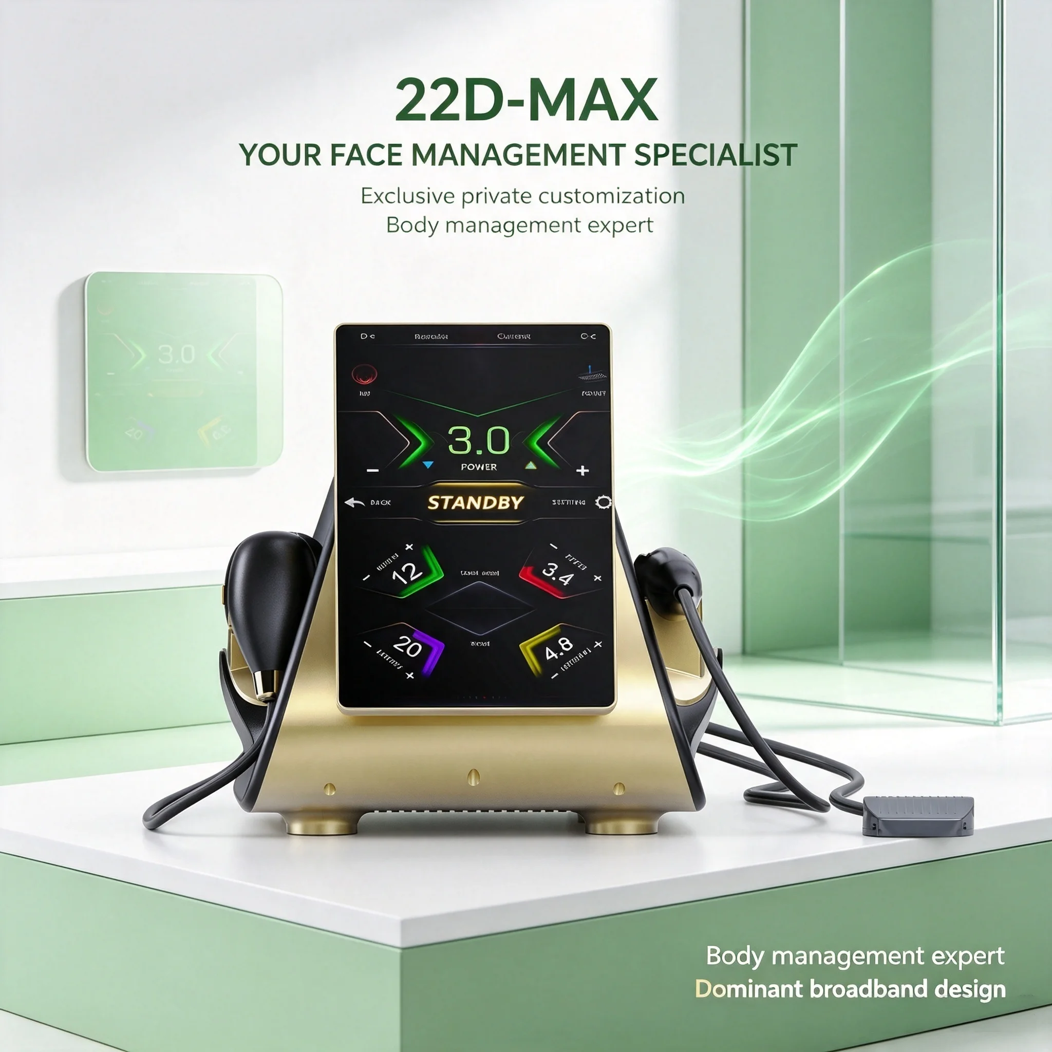 22D MAX HIFU Professional High-Strength Polyester Ultrasonic Lifting Device for Facial Firming and Fat Reduction