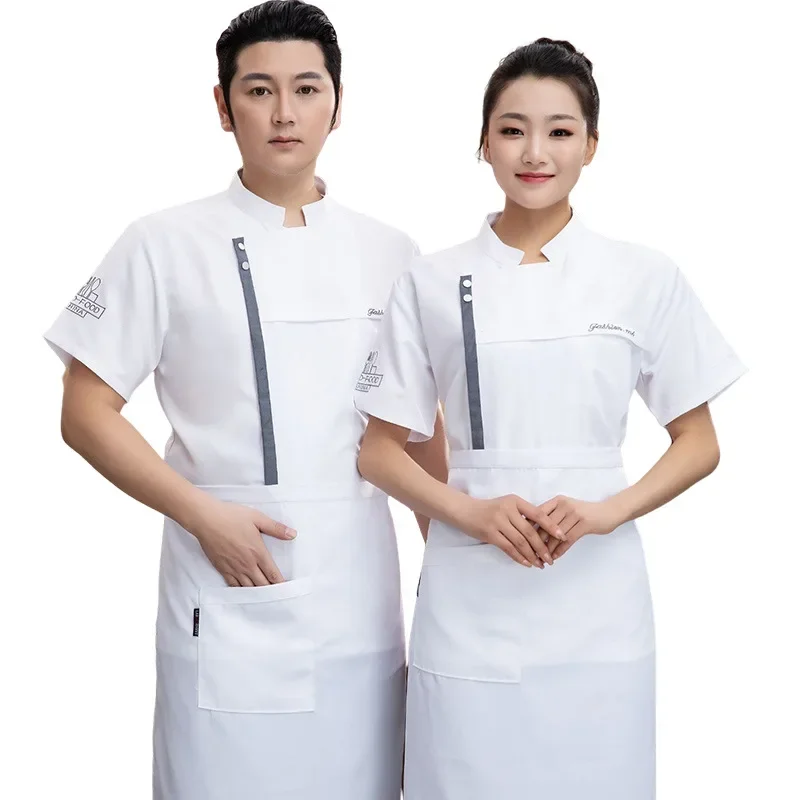 Chaqueta de Chef de restaurante occidental para hombre y mujer, traje de cocina de servicio de comida rápida, uniforme de Chef, ropa de trabajo de Catering de Hotel, venta al por mayor