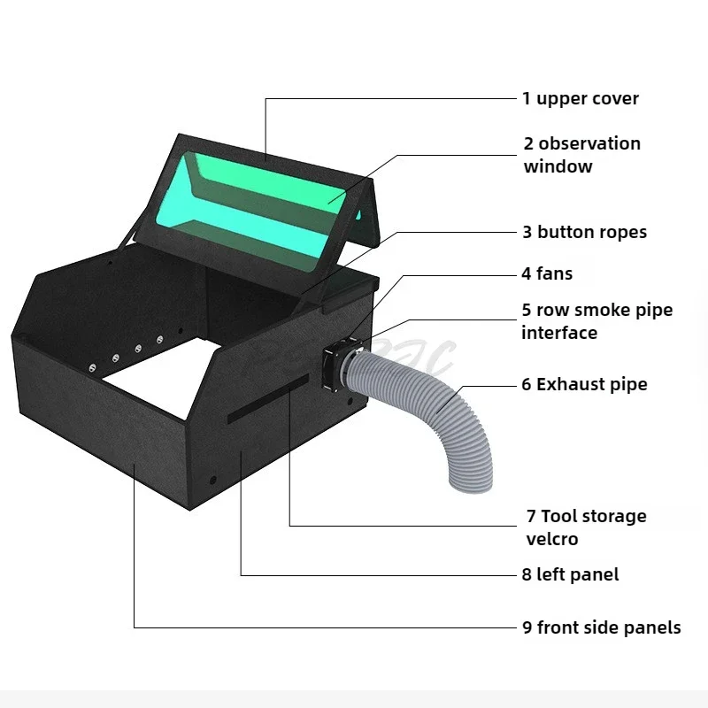 Retardant Laser Engraving Machine Fireproof Cover Heat-resistant Exhaust Device Laser Protective Cover Equipment Flame