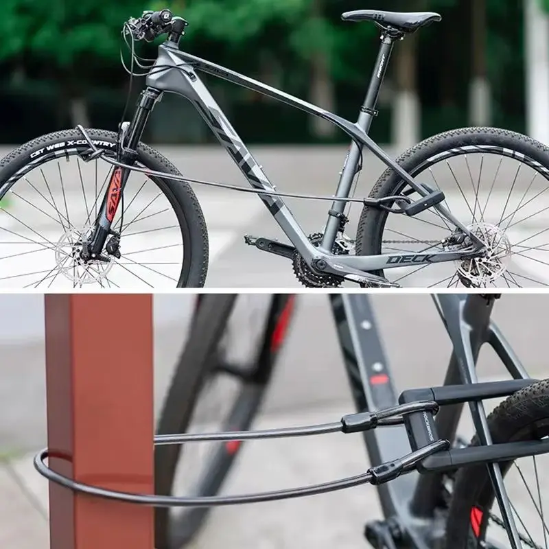 Rockbros X Ridgeloop Cycling Electric Bicycle Lock Anti-Theft Lock Battery Motorcycle Lock Chinese Mountain Bike U-Shaped Lock