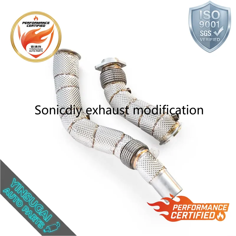 Cuski High Efficiency 304 Stainless Steel Downpipe for BMW M3 F80 M4 F82 3.0T 2014-2019 Factory Direct