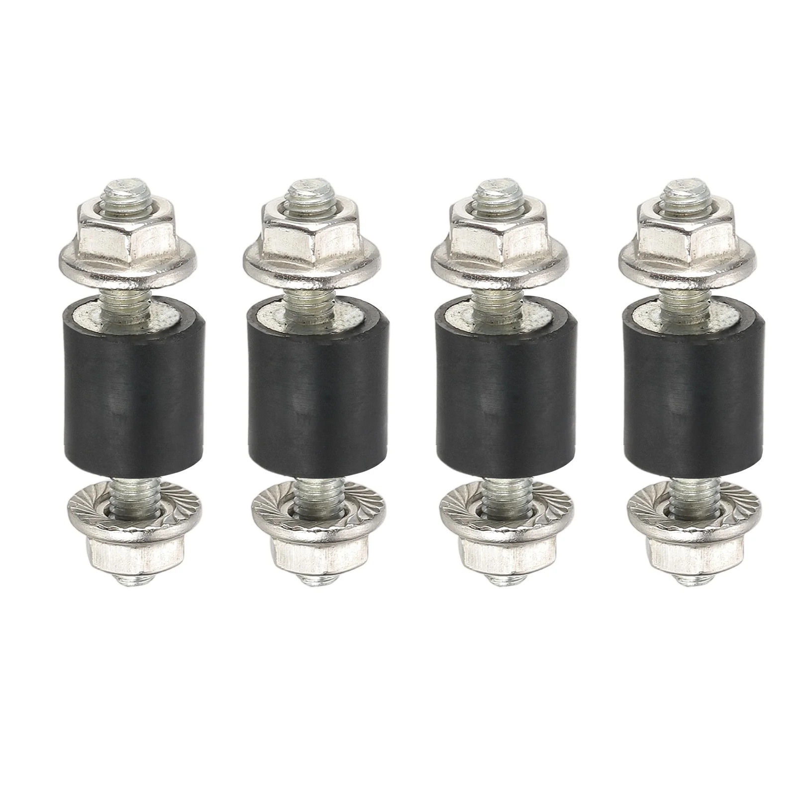 4/8Pcs M3 M4 M5 M6 Rubber Isolator Mounts Rubber Studs Shock Absorber Anti-Vibration Isolation Damping Mounts with Lock Nuts