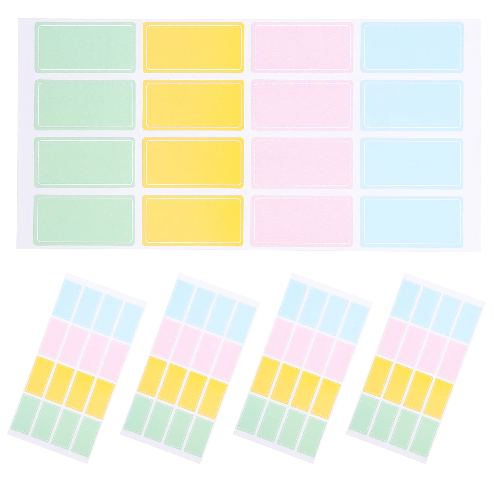 

80Pcs Waterproof Name Label Stickers Blank Writable Colored Sorting Tags Sticky Tabs for School Office Home Name Tag Stickers