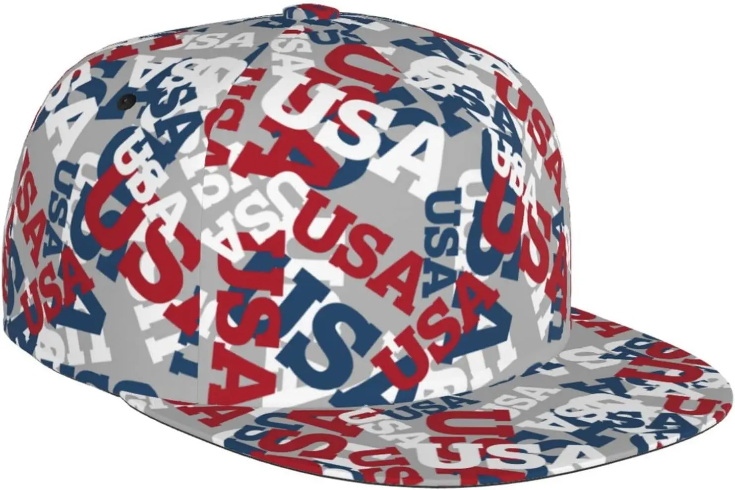 

Fashion 4th of July Adjustable Snapback Cap USA Flag Baseball Cap for Men and Women Sun Cap Flat Bill Brim Hat