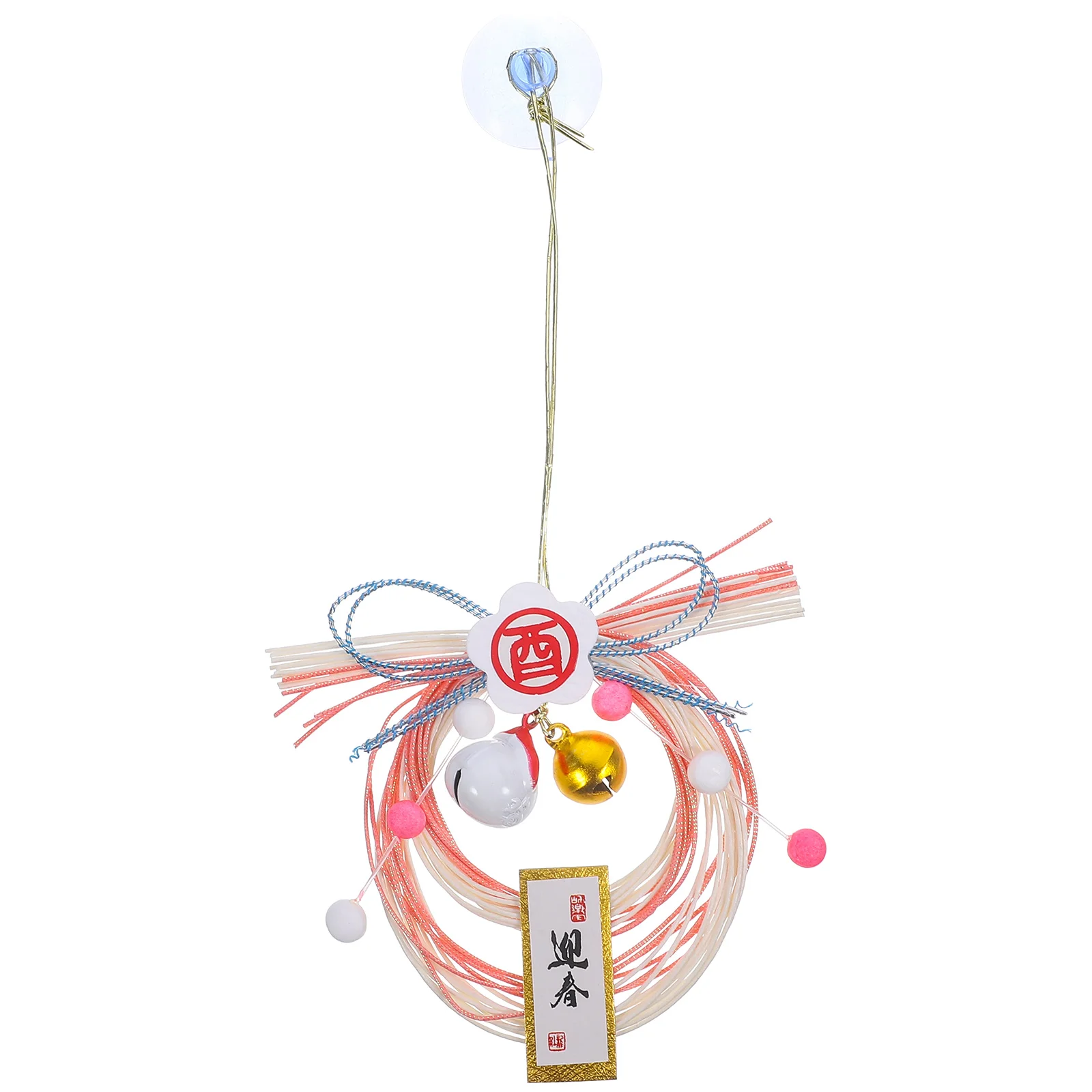 

Straw Wreath Pendant Grass Ornament New Year Party Gift Japanese Style Car Hanging Decor Home Decor Straw Woven