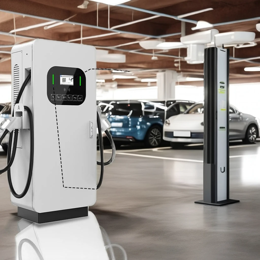 Commercial Fast EV Charging Station 3-Phase 20-360kW Public DC RFID OCPP 7-color Touchscreen Galvanized Steel Floor-Mounted for