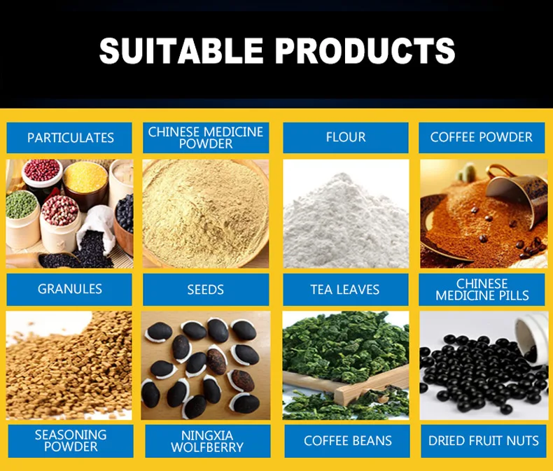 Commercial Powder Filling Weighing Machine Granule Processor Powder Filling Machine With Vibration Enlarged Hopper
