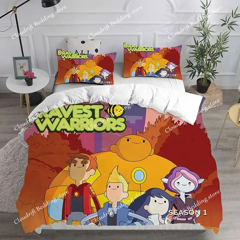 New Bravest Warriors Game Duvet Cover Pillowcase Bedding Set Adult Boy Girl Bedroom Decoration Children Gift Single Double Large