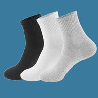 3/6/12 Pairs Men's Spring Autumn Winter Sports Breathable Middle Tube Cotton Socks Black and White Long Socks 2024 New Socks