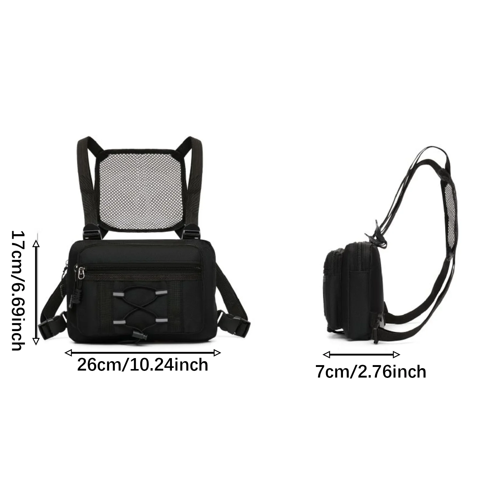 حقيبة صدر مجهرة بينو تسخير حمل مقاوم للماء عملي متعدد الجيب