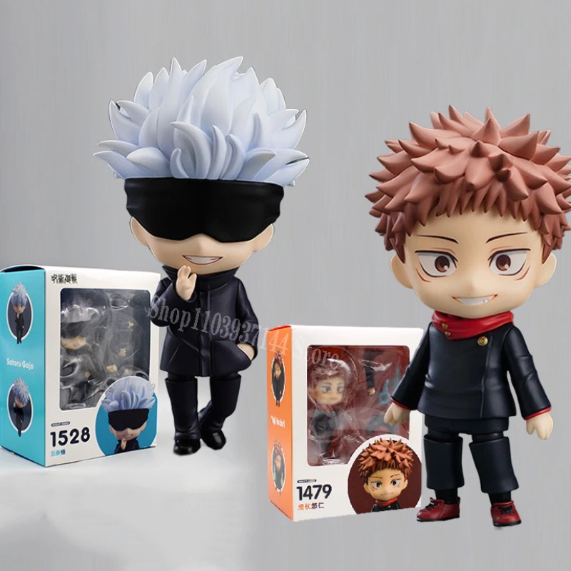 

12cm Anime Kawaii Satoru Gojo Figurine Jujutsu Kaisen Itadori Yuji Action Figure Movable Toy PVC Collection Q Version Model Gift