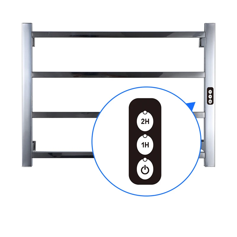 Imagem -04 - Elétrica Toalha Warmer Rack 304 Timing Controle de Temperatura Trilho Aquecido 450x600x110 mm 110v 220v Aço Inoxidável