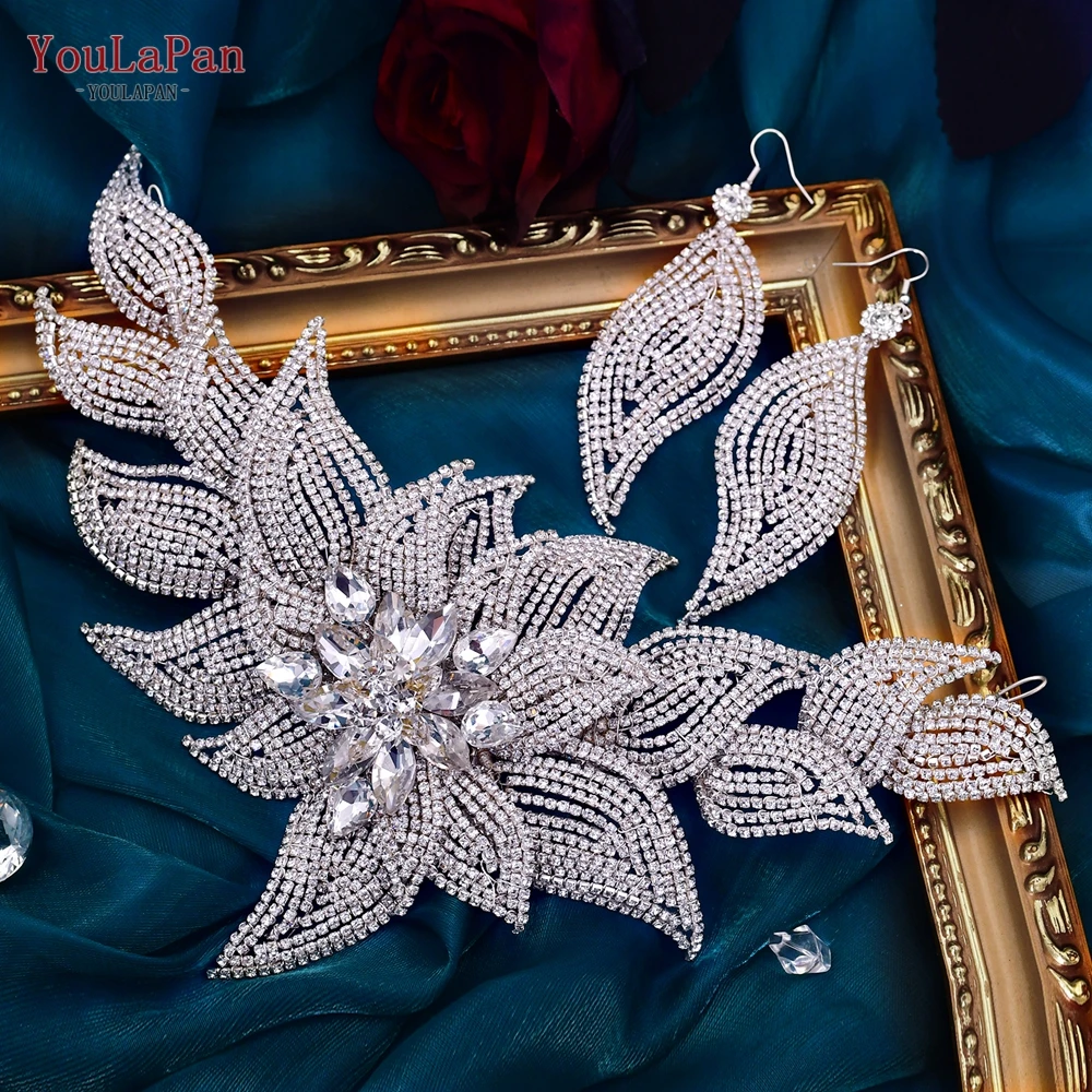 YouLaPan Handmade Flower Headpiece Bridal Wedding Head Piece Fashion Women Headband Princess Bride Headdress for Party HP455