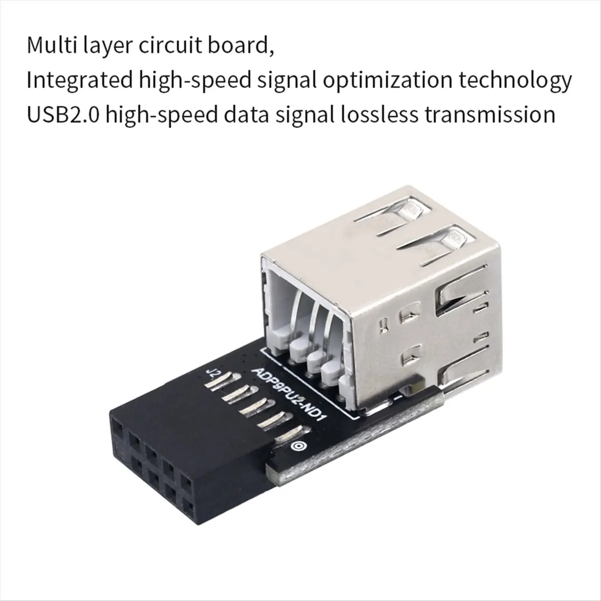 [A90P] 9Pin to 1 Port USB Adapter Connector PC Internal Motherboard 9Pin to USB2.0 Type A Female Converter for Desktop Computer