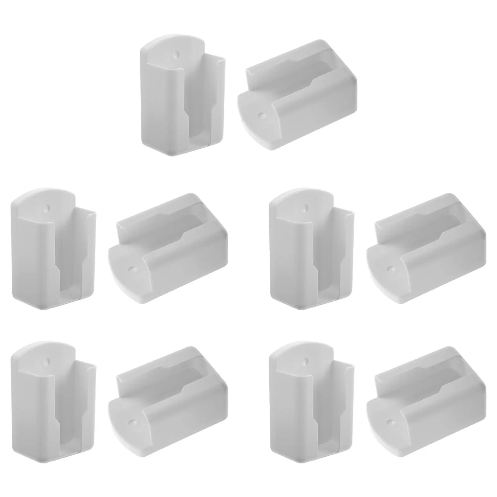 Remote Control Holder Wall Mount Adhesive Storage Box for Phone Charger Bedside Cream 10 Pack
