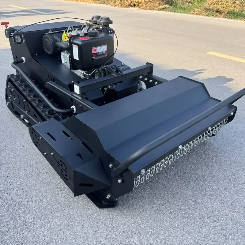 High-Accuracy Engine Remote Control Crawler Lawn Mower Farm Garden 800mm Wireless Diesel Robotic New Model