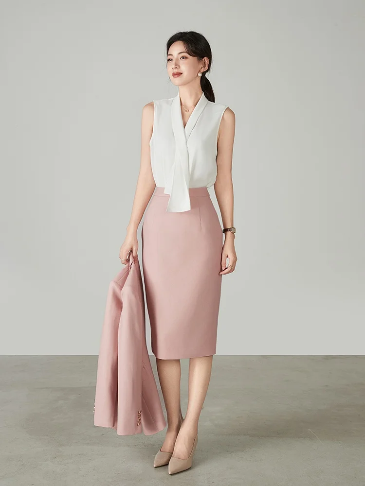 

Профессиональный женский костюм с узлом Svel irt Commute Sle Полиэфирное волокно V-Ne Обычная длина