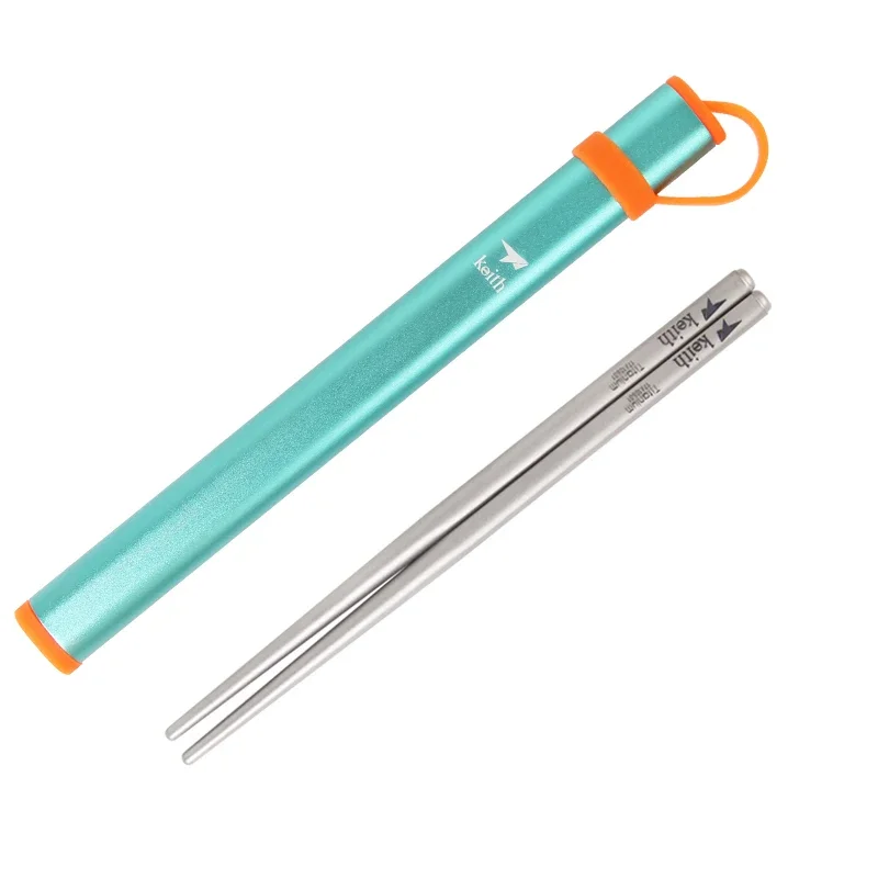 Keith Titanium Square Chopsticks Chinese Stylish Healthy Light Weight Reusable Chinese Chopsticks Tableware Gift Kitchen Tools