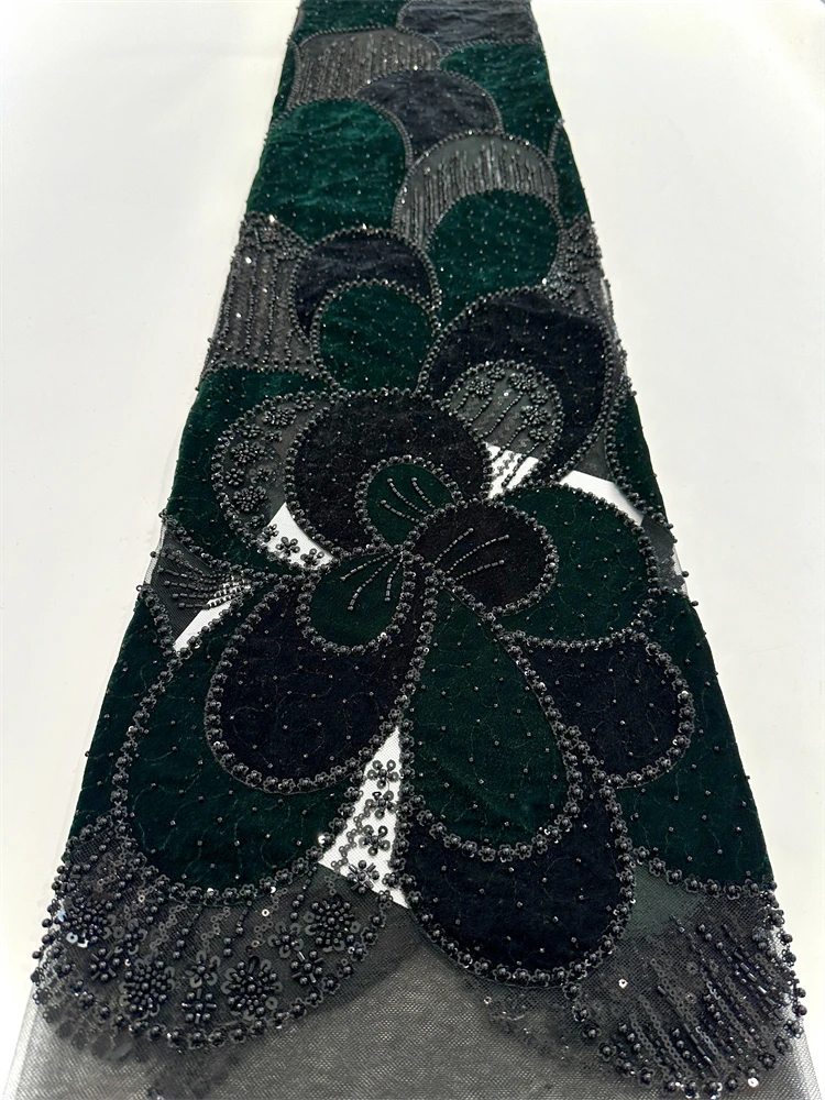 แอฟริกันลูกไม้ผ้า 2025 คุณภาพสูงลูกไม้ไนจีเรียผ้ากํามะหยี่เลเซอร์เย็บปักถักร้อย Swiss Voile ลูกไม้สําหรับงานแต่งงาน 5 หลา