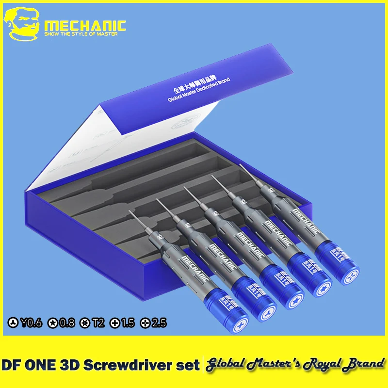 

【MECHANIC】DF ONE 3D precision magnetic screwdriver Hardness steel disassembly kit Mobile phone and Computer repair kit