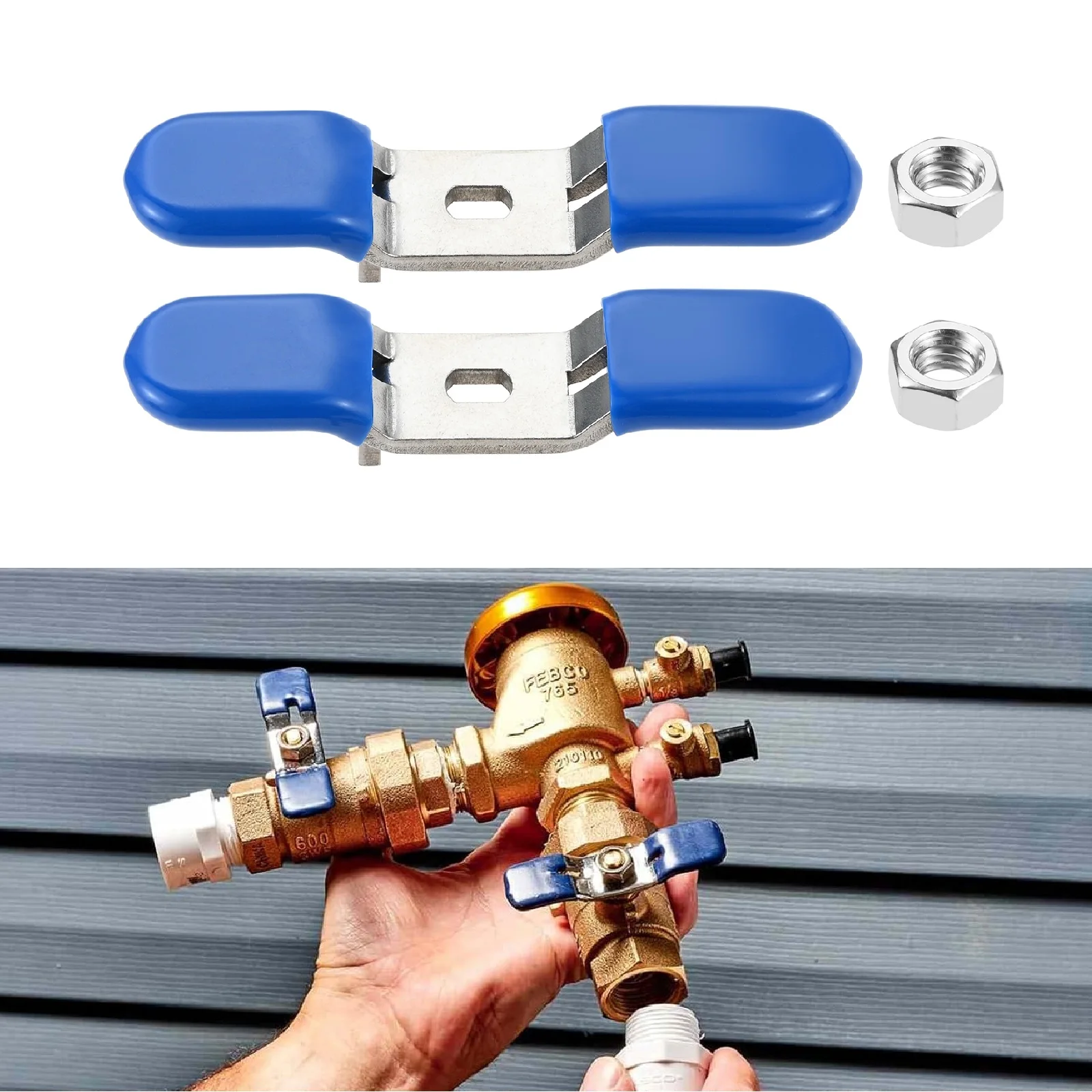 2 قطعة الفولاذ المقاوم للصدأ الكرة صمام مقابض ل Zurn RK34-BVHD 3/4 "34-720A ضغط فراغ الكسارة استبدال 905449 905449S 905450 #1