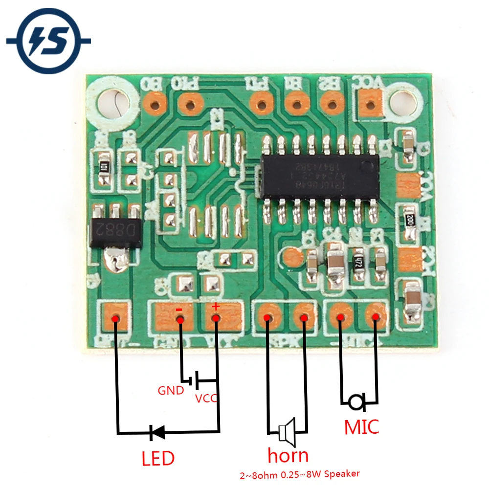 DC 3V-5V Voice Changer Module Sound Board Pickup Sound Voice Chip Voice Playback Recordable Sound Player Module Toy Gift Card