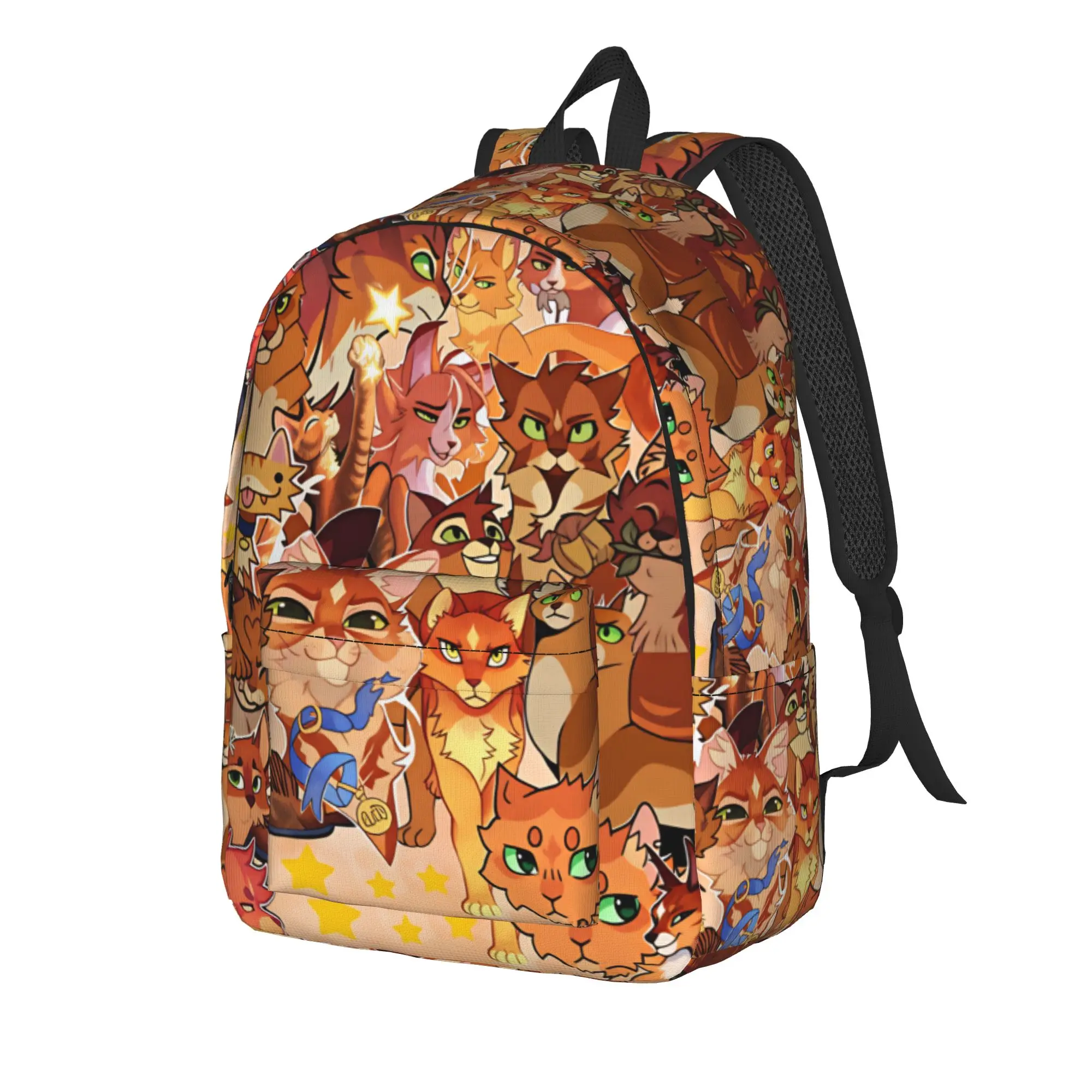 Four Warriors Warrior Backpack  Outdoor Style Backpacks Men Custom Pattern High School Bags Cute Rucksack