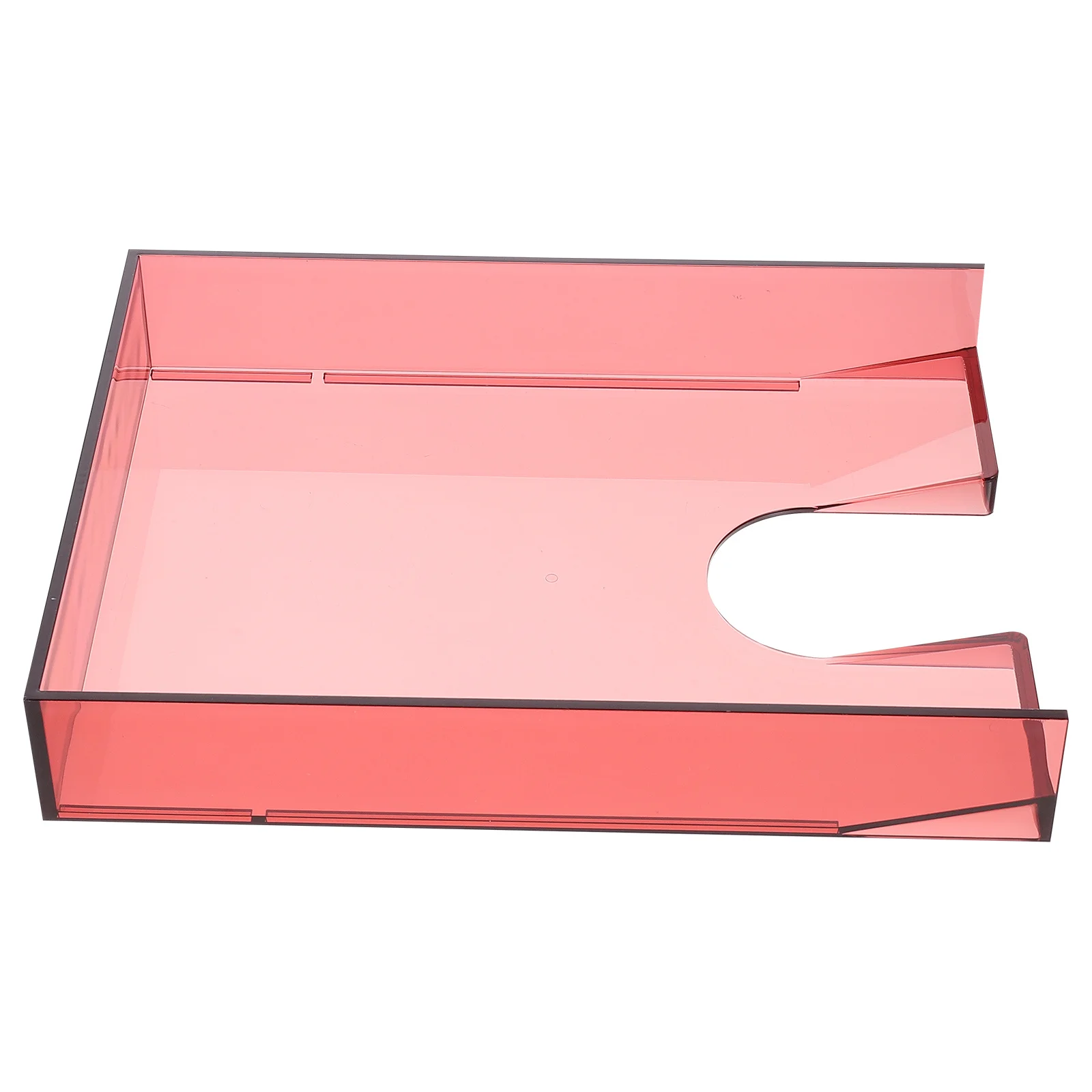 Plastic File Box Superposable Document Box for A4 Paper Organizer Lightweight Storage Holder Office Supply Desktop File Case