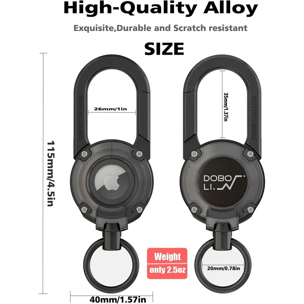 For AirTag Holder Keychain,Alloy Car Fob keychain with AirTag Cover,Sturdy Scratch-Resistant Key Holder for Apple AirTag Badges