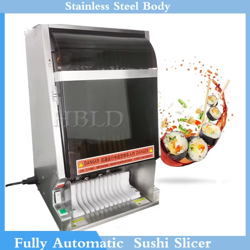 Fully Automatic Sushi Roll Cutter Kitchen Tool Electric Sushi Roll Slicer 8/10/12