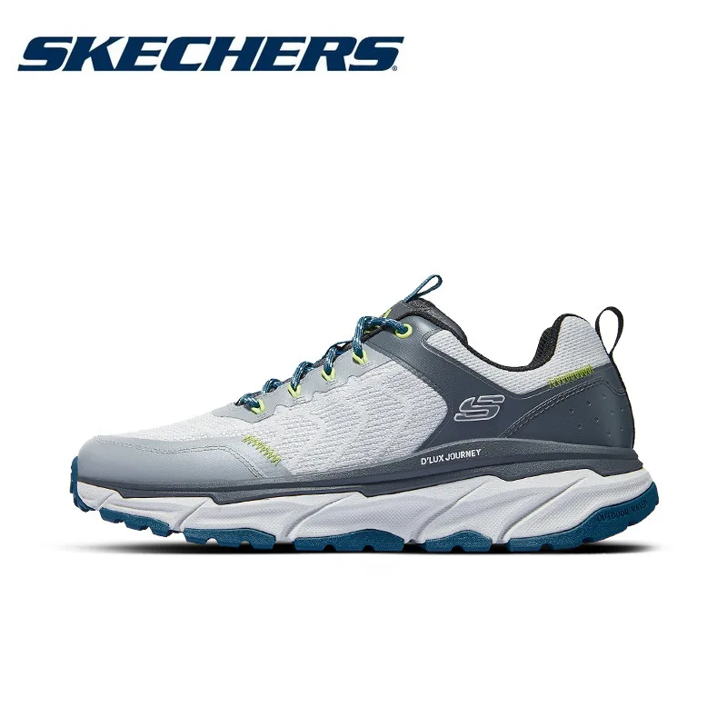 Skechers sapatos de homem, sapatos urbanos ao ar livre, leves, absorventes de choque, confortáveis, respiráveis, para homem