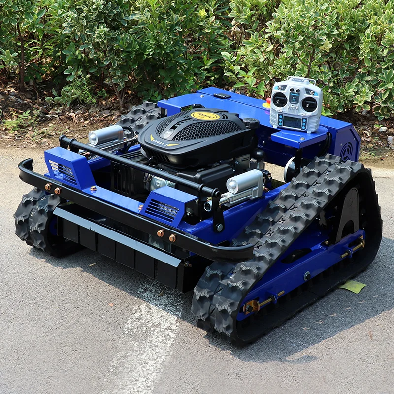 Customized Mini Rc Robot Lawn Mower With Snow Plow Attachments Customized Electric-start Remote Control Lawn Mower