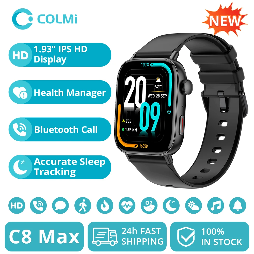 Nieuwe COLMI C8 Max Voice Calling Smart Watch 1,93 