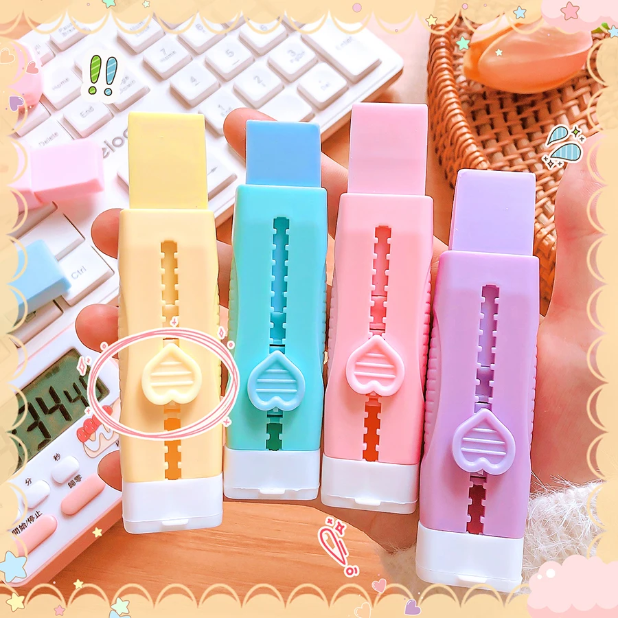 Kawaii Stationery Aesthetic stationery Office supplies school items Gift for kids Eraser cleaner Cute heart Eraser funny Rubber