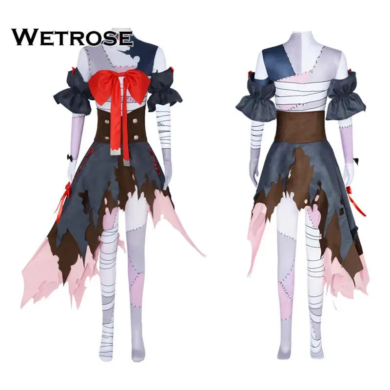 【Wetrose】متوفر في المخزون أزياء Kureiji Ollie التأثيرية Hololive ID Indonesia Holo Vtuber Zombie مجموعة كاملة من الشعر المستعار لعيد الهالوين وعيد الميلاد