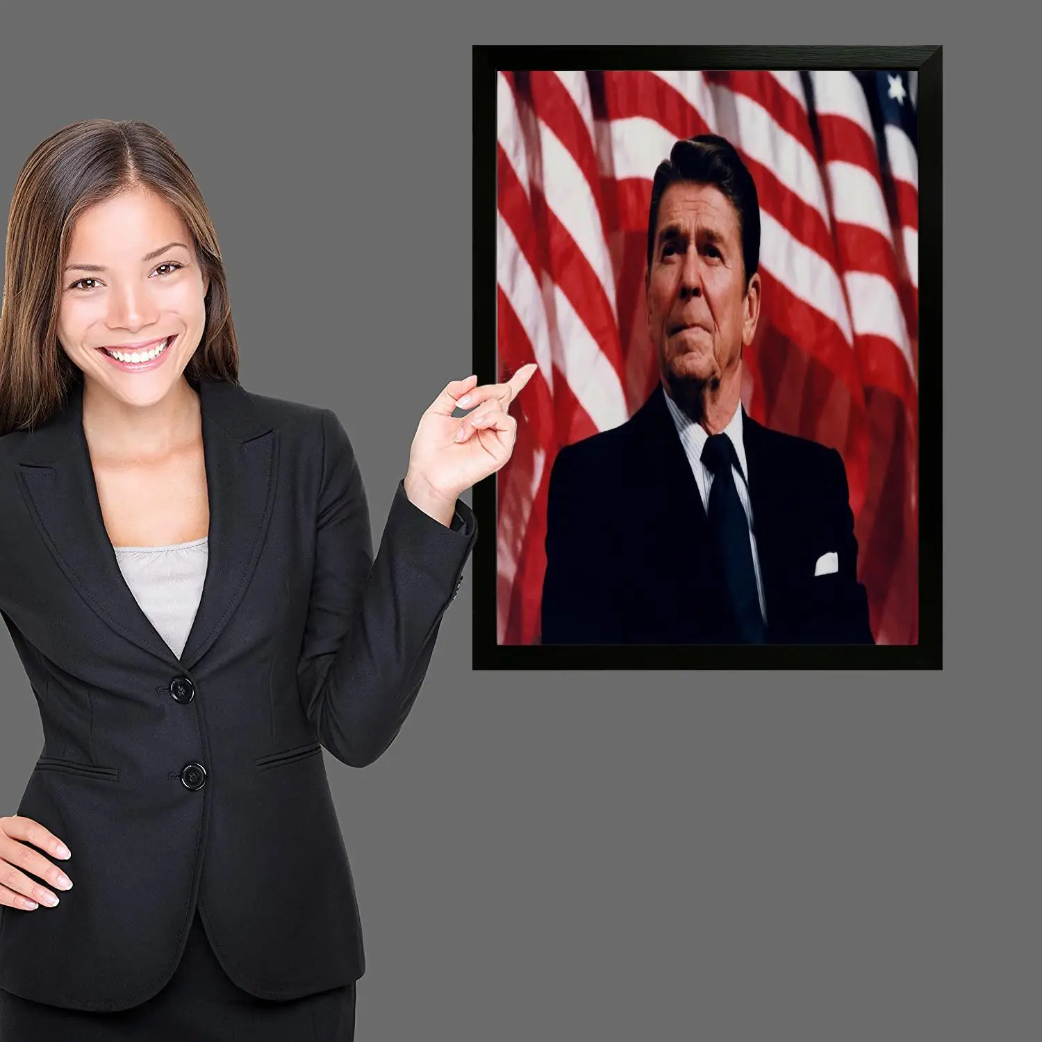 ملصق فني من القماش رونالد ريغان وفن جداري، طباعة صور، ديكور غرفة نوم عائلية حديثة، لوحة زخرفية