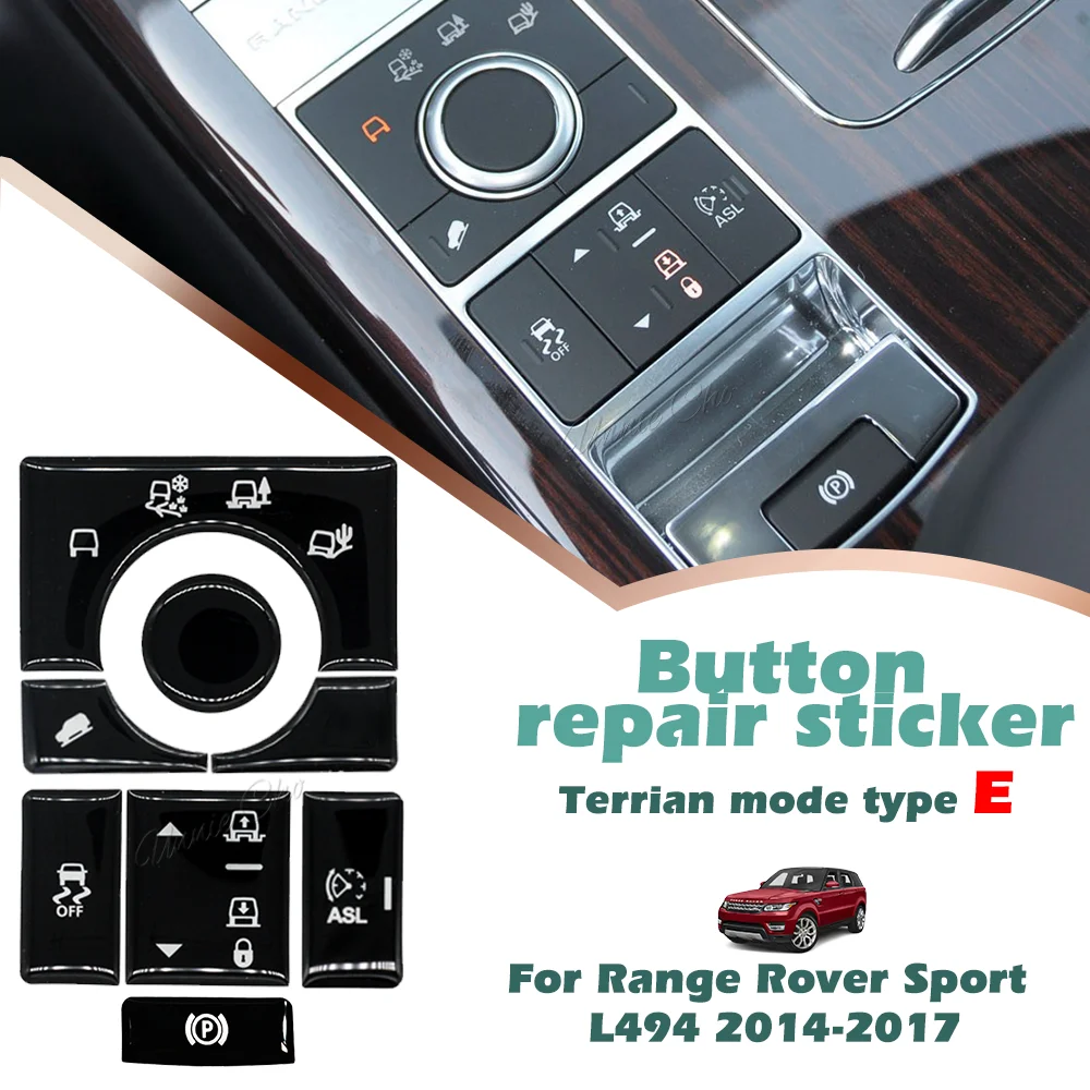 Für Range Rover Sport L494 Mittelkonsolen-Tastenabdeckung für Vogue 2013–2017 Gelände-Traktionssteuerungsaufkleber für Discovery L462 – Detail 11