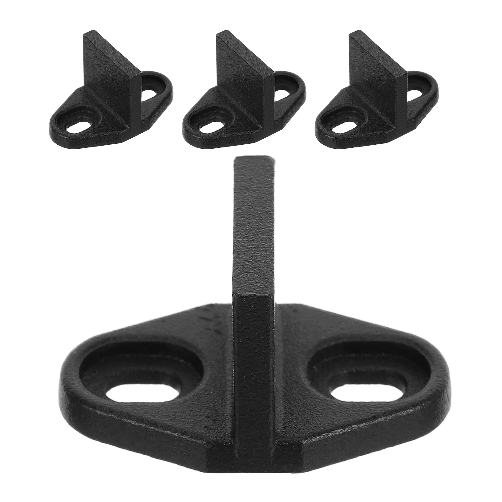 4 Pcs Barn Door Guide for Floor Track Sliding Hardware Stopper Rail Kit Iron