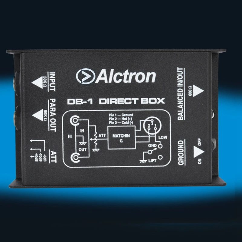 Alctron DB-1 Single Passive Impedance Converter DIBOX Front Stage Effector DI Box