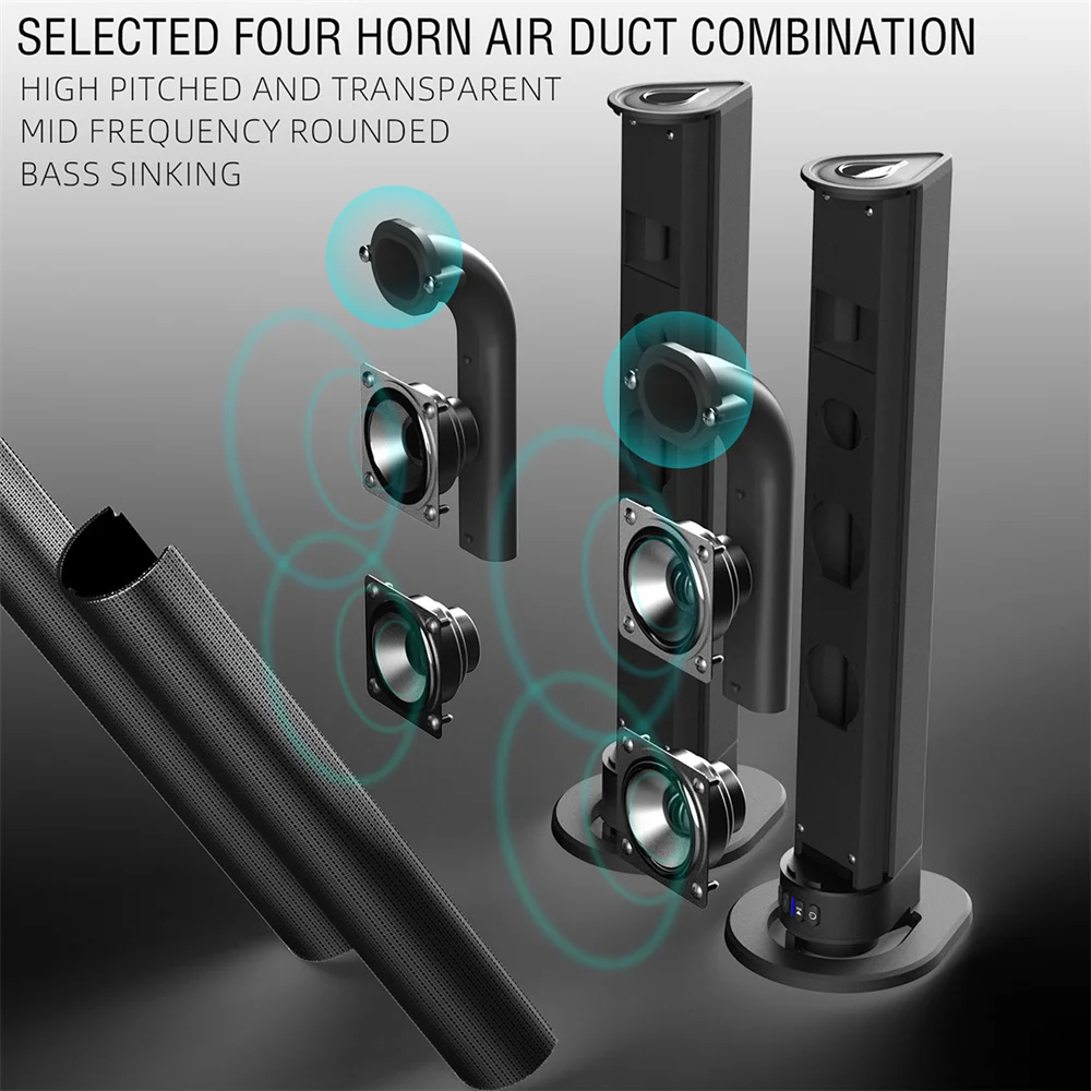 Sound Bar TV Sound System Wireless Bluetooth 4 Speaker Subwoofer Home Theater High Quality Portable Rechargeable 2 in 1 Speaker