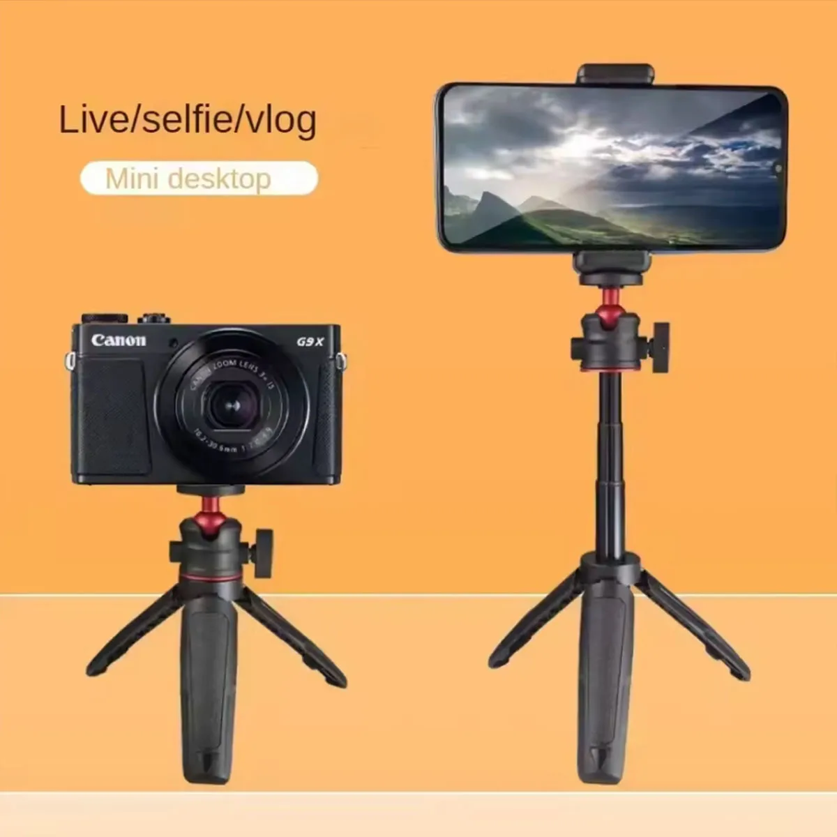 Extension Pole Tripod, Mini Selfie Stick Tripod Stand Handle Grip for GoPro Insta360 DJI Action Pocket Camera