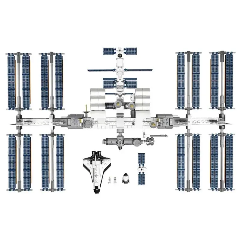 864 PCS  International Space Station Building Blocks Bricks 21321 60004 Shuttle Astronaut Toy Birthday Christmas Gift Compatible