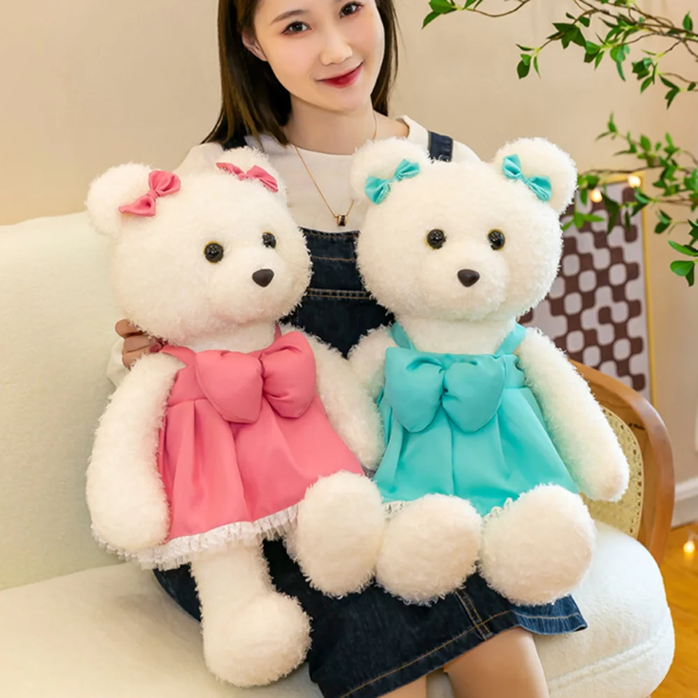 Lindo oso de dibujos animados de peluche de juguete súper suave animales de peluche almohada para niños